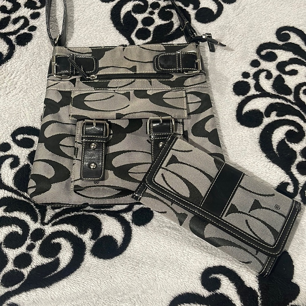Crossbody purse with matching wallet and checkbook cover!